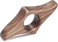 Ergonomic Thumb Book Page Holder Handmade Natural Walnut Reading Accessory with Dual-Wing Design, Ha