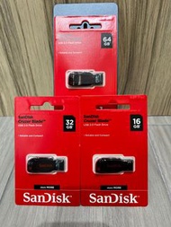 ❤️全新行貨現貨❤️SanDisk Cruzer Blade USB 2.0 Flash Drive CZ50 🔆16GB 32GB 64GB🔆