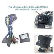 Car 16PIN Aftermarket Android Stereo Power Cable Adapter With Canbus For Mercedes Benz C-Class C180/
