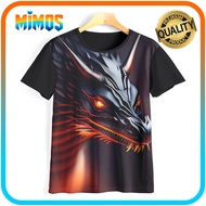 3D Children's Animal Dragon T-Shirt 3D Dragon Dragon Top N3D-10 For Ages 1-12 Years