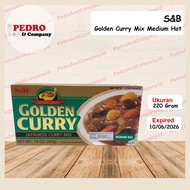 S&B Golden curry (medium hot) japanese curry 220 grams - japanese curry