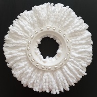 Microfiber Spin Mop Head Refill / Round / White
