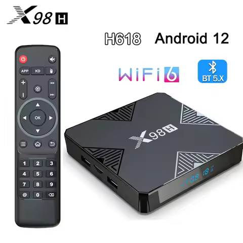 X98H Android 12 Wifi 6 Smart TV BOX Allwinner H618 4K HD 2G16G /4G32G Media Player 2.4G 5G Dual Wifi