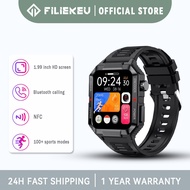 FILIEKEU Rugged Smart Watch For Men Bluetooth Call Waterproof Military Watches ECG Blood Pressure Blood Oxygen Smart Watch For Man