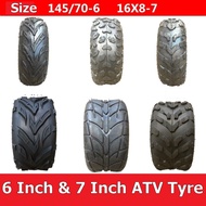 ATV 4 Wheels Motor Tubeless 145/70-6 16X8-7 Tyre Tayar Tire Four wheel 4 Roda Dune buggy