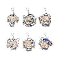 Kawii Cute Q Version Genshin Impact Acrylic Key Chains Ring Aether Figure Albedo Raiden Yoimiya Tartaglia Ayaka Hu Tao Xiao Figurine Double Coated Printing Custom Keychain