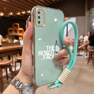Casing hp For Samsung Galaxy A02s M02s A03 A03s F02s A03 Core Case Fashionable Robot Text Case HookT