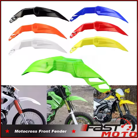 Universal 7 Colors Motorcycle Off Road Plastic Front Mudguard For Kawasaki KLR KLX KX 110 140 250 45