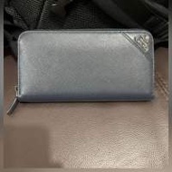PRADA 男士 深藍 長銀包