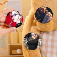 Tao S-Saotome Manga G-Gokurakugai Badges Anime Round Laser Badge Cartoon Brooch Clothes Backpack Acc