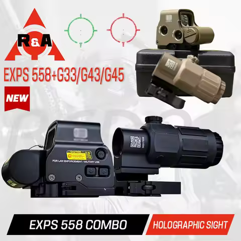 Holographic Sight 558 G43 G33 G45 Magnifier with Folding Side Flip for Eot**h Tactical Hunting Scope