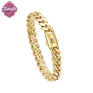 [Fedsomax Bracelet] JMSB Gold 14K Bracelet Stainless Steel Titanium Steel Brazil Chain Glossy Buckle