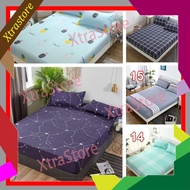 🌟Local Seller 🌟Korea Style Design Single Queen King Fitted Bedsheet Bed Sheet Tilam Pillow Case 3