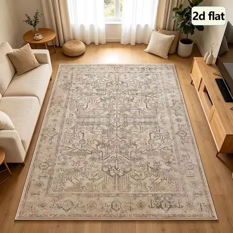 1 Piece of Vintage-Style Carpet, Soft and Comfortable, Easy to Maintain, Machine Washable, Indoor Ru
