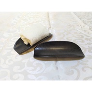 Black Imitation Wood Pattern Towel Tray Decorative Tray Towel Holder Towel Tray Hotel Cafe 毛巾托盘 日式毛巾碟