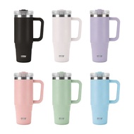 TYESO 304不銹鋼手把冰霸杯附吸管 900ml 保溫保冷杯 提把隨行杯