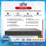 UNIVIEW XVR302-16Q3 | XVR 16CH | DVR 16 Channel 5MP Real - 8MP Lite 2 HDD Q3 Series 