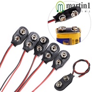 MARTIN1 10Pcs Battery Holder Clip, I / T Type Cable Snap on Battery Clip Connector, Battery Holder B