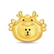 CHOW TAI FOOK LINE FRIENDS 999 Pure Gold Charm - Brown and Dragon R34022
