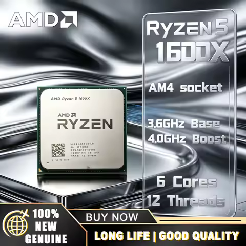 AMD R5 1600X CPU 100% Brand New and Original In Stock Six-Core Twelve-Thread 3.6 GHz 95W L3=16M Sock