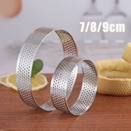 7/8 9cm Round Shape Tart Pie Mold Perforated Cake/ Ring Perforated Round Tart/ Stainless Steel Cooki