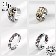 ELESHE JEWELRY Perempuan Diamond Adjustable Moissanite Silver Cincin Original Retro Women Ring 925 M122