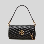 Tory Burch Small Kira Chevron Flap Shoulder Bag Black Rs-90456