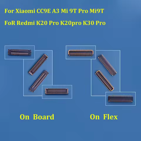 10pcs 40Pin For Xiaomi CC9E A3 Mi 9T Pro Mi9T Redmi K20 Pro K20pro K30 Pro Plug On Board LCD Display