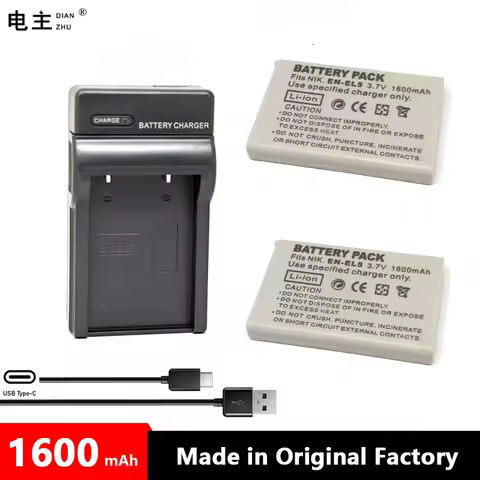EN-EL5 ENEL5 EN EL5 Battery Charger For Nikon Coolpix P3 P4 P80 P90 P100 P500 P510 P520 P530 P5000 P