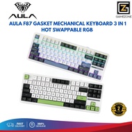 AULA F87 GASKET MECHANICAL KEYBOARD 87 KEY RGB TRI-MODE WIRED BLUETOOTH 2.4G GASKET STRUCTURE HOT SW