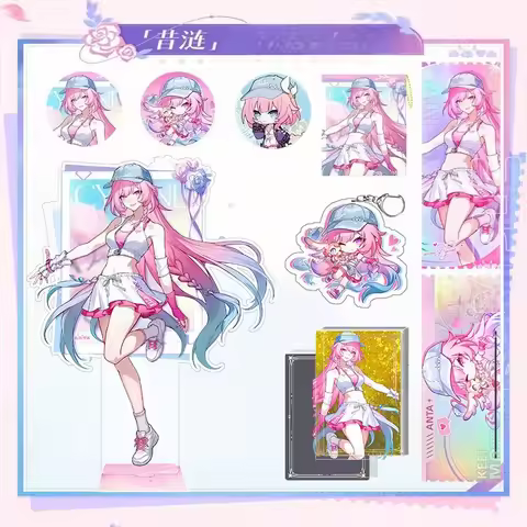 Honkai: Star Rail – Cyrene Merchandise Set: Acrylic Stand, Keychain, Mahjong Tile, Acrylic Ticket &