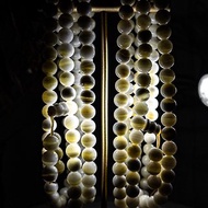 【108顆念珠】天然一線玉化黃金硨磲貝佛珠