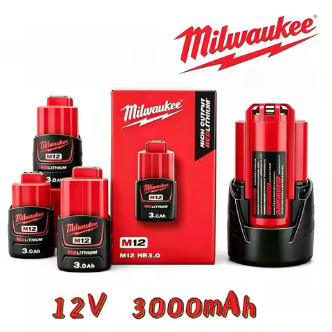 Milwaukee M12 12V 3AH Lithium Battery M12HB2 M12HB3 High Output Battery Pack 48-11-2402 48-11-2411 F