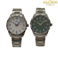 J.Bovier Silver Stainless Steel Band Sapphire Unisex Watch B28-5837