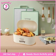 [Lovoski] Metal Bread Box Bin Bread Box Bread Storage Container Bin Farmhouse Bread Box for Cake Pan