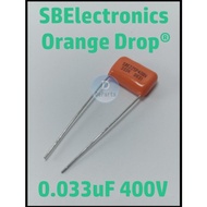 Kapasitor Capacitor Sprague Orange Drop Cde 225P 333K-0.033 400V