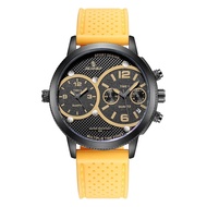 Senors Mens Sport Quartz Watch Dual Time Zone SN023GMT Chinese Brand Wristwatch without Buckle Type