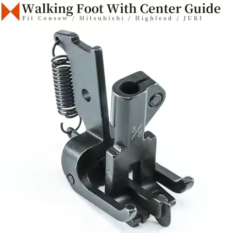 Walking Presser Foot Set With Center Guide Fit Double Needle Sewing Machine Consew 369RB JUKI LU-156