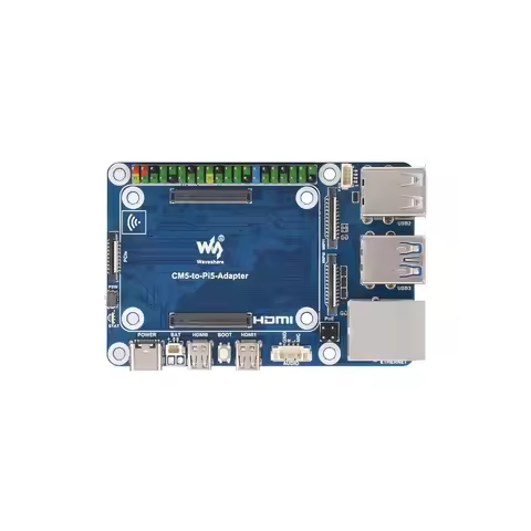 CM5 To Pi 5 Adapter Board For Raspberry Pi 5, Alternative Solution for Raspberry Pi 5, Audio Header,