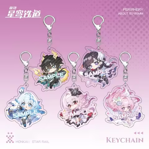 New Honkai: Star Rail Game Cyrene Evernight Dan Heng Pendant Keychain Cute Cartoon Anime Keyring Bac
