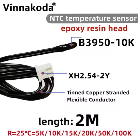 1PCS NTC Thermistor Temperature Sensor B3950 5K 10K 15K 20K 50K 100K 1% Air Probe Air Conditioning P