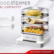 Swiss Thomas Electric Food Steamer 3 Tier Transparent Cover Digital Periuk Pengukus (26L)