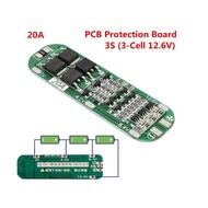 (3 pcs) Lithium Battery Charging Protection Circuit Board 3S 20A Li-ion 18650 PCB BMS 12.6V 64*20*3.