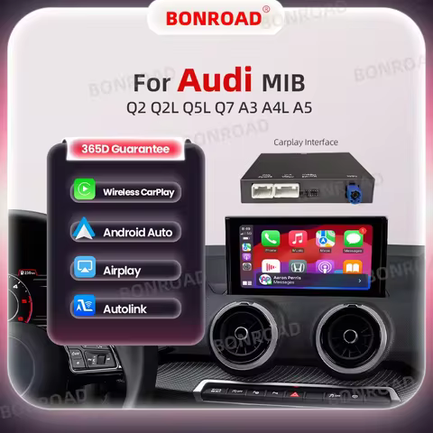 BONROAD Wireless CarPlay Android Auto Retrofit Adapter For Audi Q2 Q2L Q5L Q7 A3 A4L A5 MIB System B