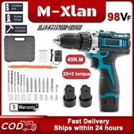 MAKLTE 98V Cordless Electric Drill Hammer Drill Cordless Impact Drill Rechargeable Battery 电钻