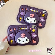 Kids Stand tablet Case For Samsung Galaxy Tab A9 8.7 Inch / A11 8.7 Cute 3D Cartoon Kuromi Silicone 