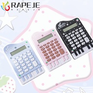 RAPEJE Piano Shape Calculator, ABS Portable Mini Calculator, Mini Musical Note Printed Lightweight N