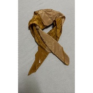 Japanese yellow silk square scarf, 2nd hand, made of luxurious, lightweight silk. Size 73x73