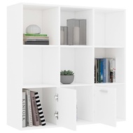 Vidaxl Book Cabinet White 98x30x98 Cm Engineered Wood