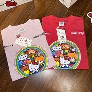 Levents x Hello Kitty l Kitty's Family Semi-Oversized (Red,Pink)